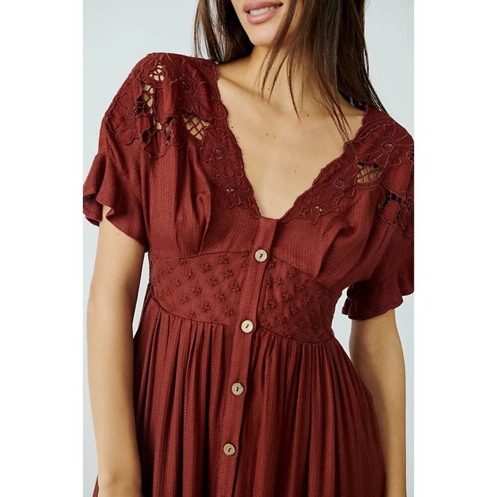 New! Free People Colette Maxi Dress Size Large 51568 - Picture 3 of 14